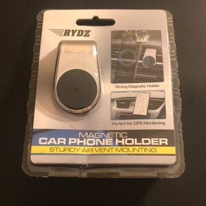 Magnetic cell phone holder for the car